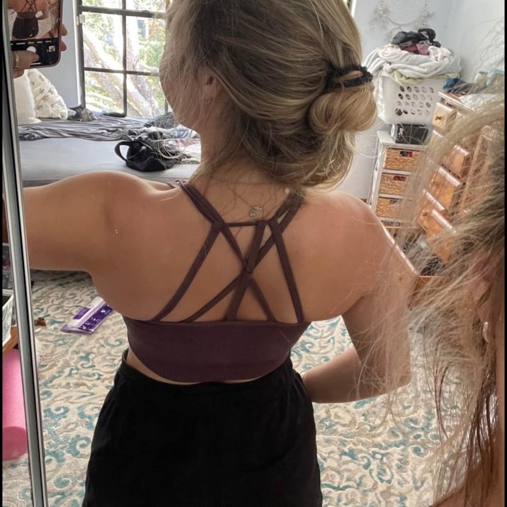 Gymshark studio purple sports bra